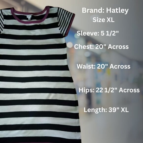 Striped Sweater Dress with Pink Trimming, Sz XL - Picture 5 of 7